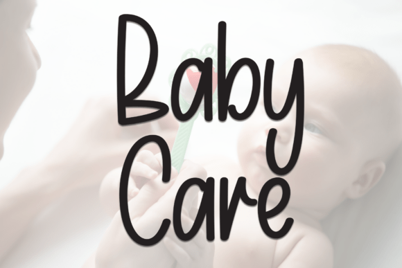 Baby Care Font: Authentic Handwritten Style for Digital Campaigns
