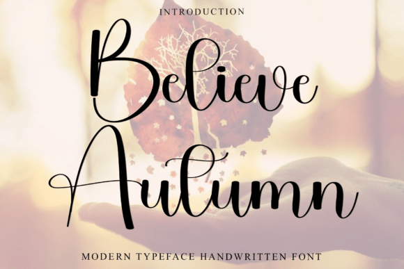 Believe Autumn Font: Festive Script for Holiday Crafts
