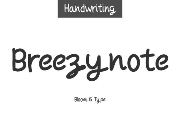 Breezynote: A Handwritten Font That Brings Personality to Editorial Design