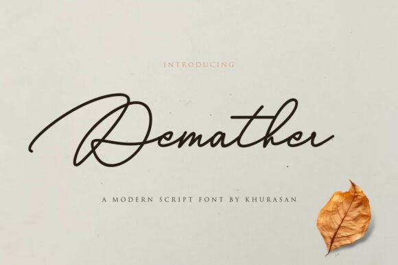 Demather: A Modern Handwritten Script Font for Elegant Branding