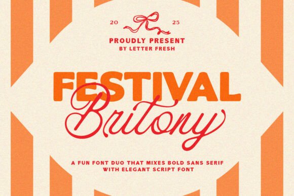 Festival Britony Duo: A Dynamic Script & Sans-Serif Font for Modern Editorial Design