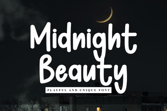 Midnight Beauty: A Playful Handwritten Font for Editorial Design