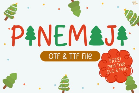 Pinemoji: A Handwritten Font with a Festive Touch for Creative Branding