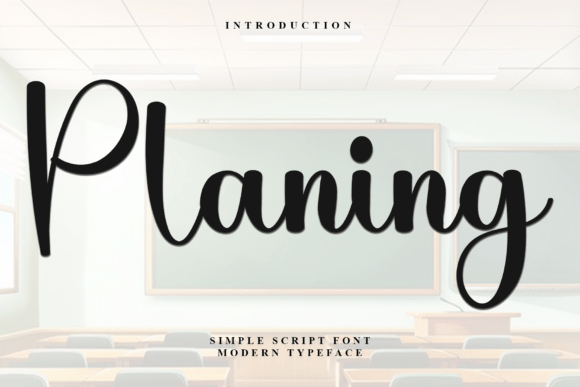 Planing: A Softly Striking Script Font for Thoughtful Editorial Design