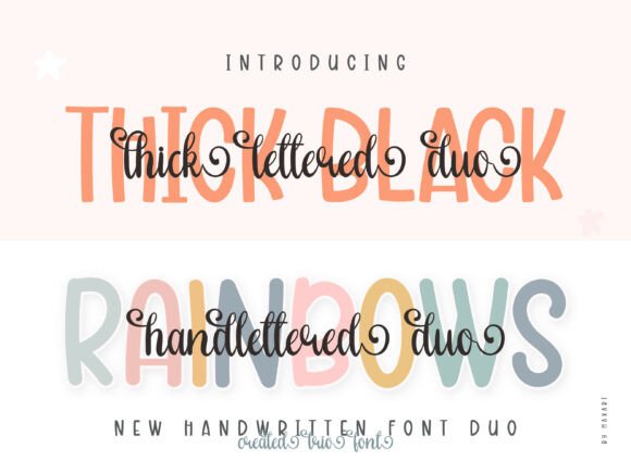Thick Lettered Duo: A Modern Typeface for Dynamic Marketing Visuals