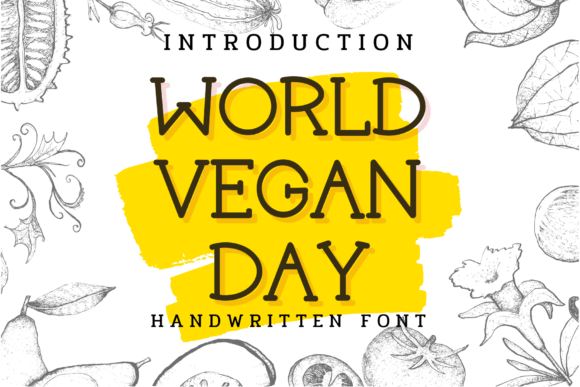 World Vegan Day: A Playful Handwritten Font for Crafters and Makers